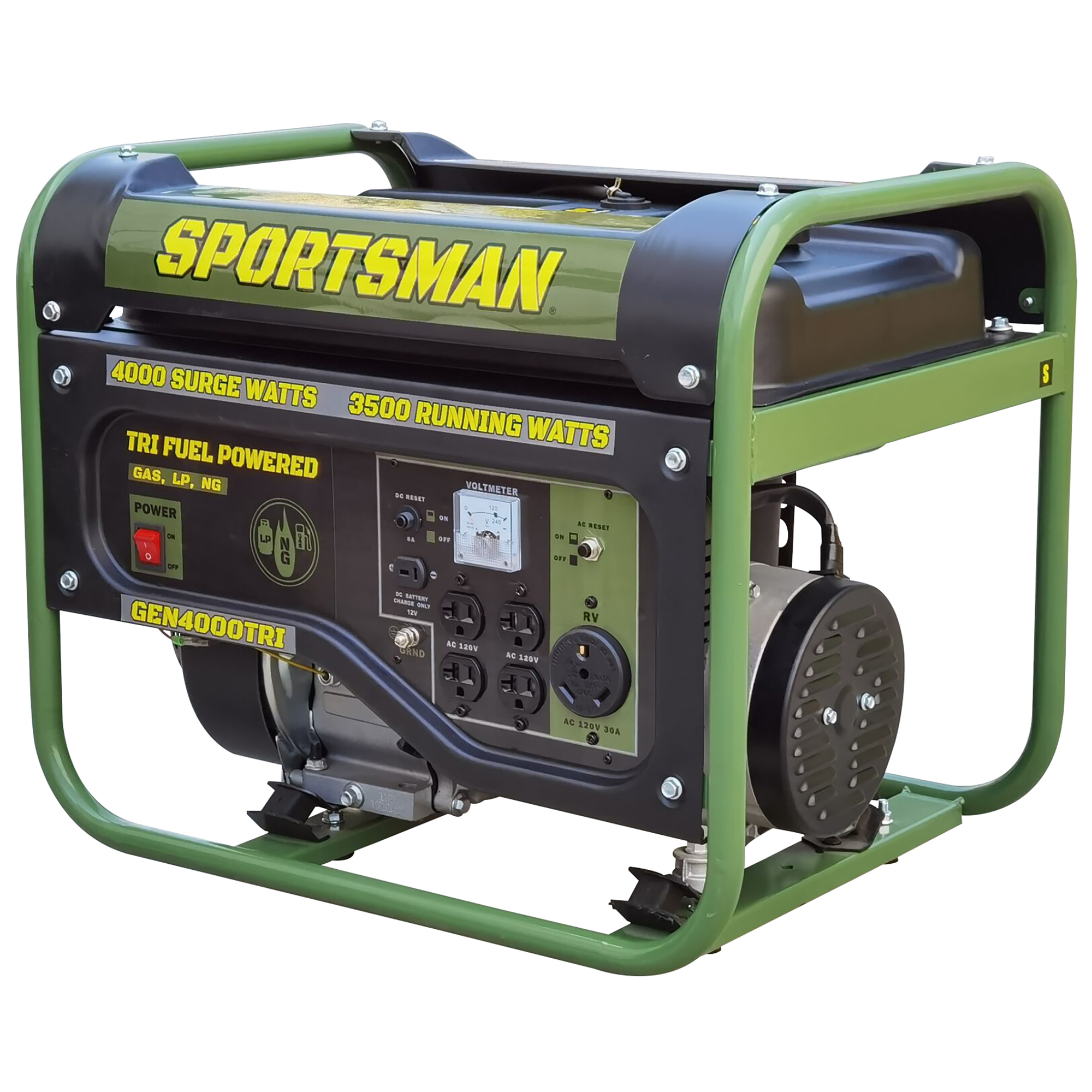 Sportsman, 4000 Surge Watts Portable Tri Fuel Generator, Voltage 120 Model# GEN4000TRI